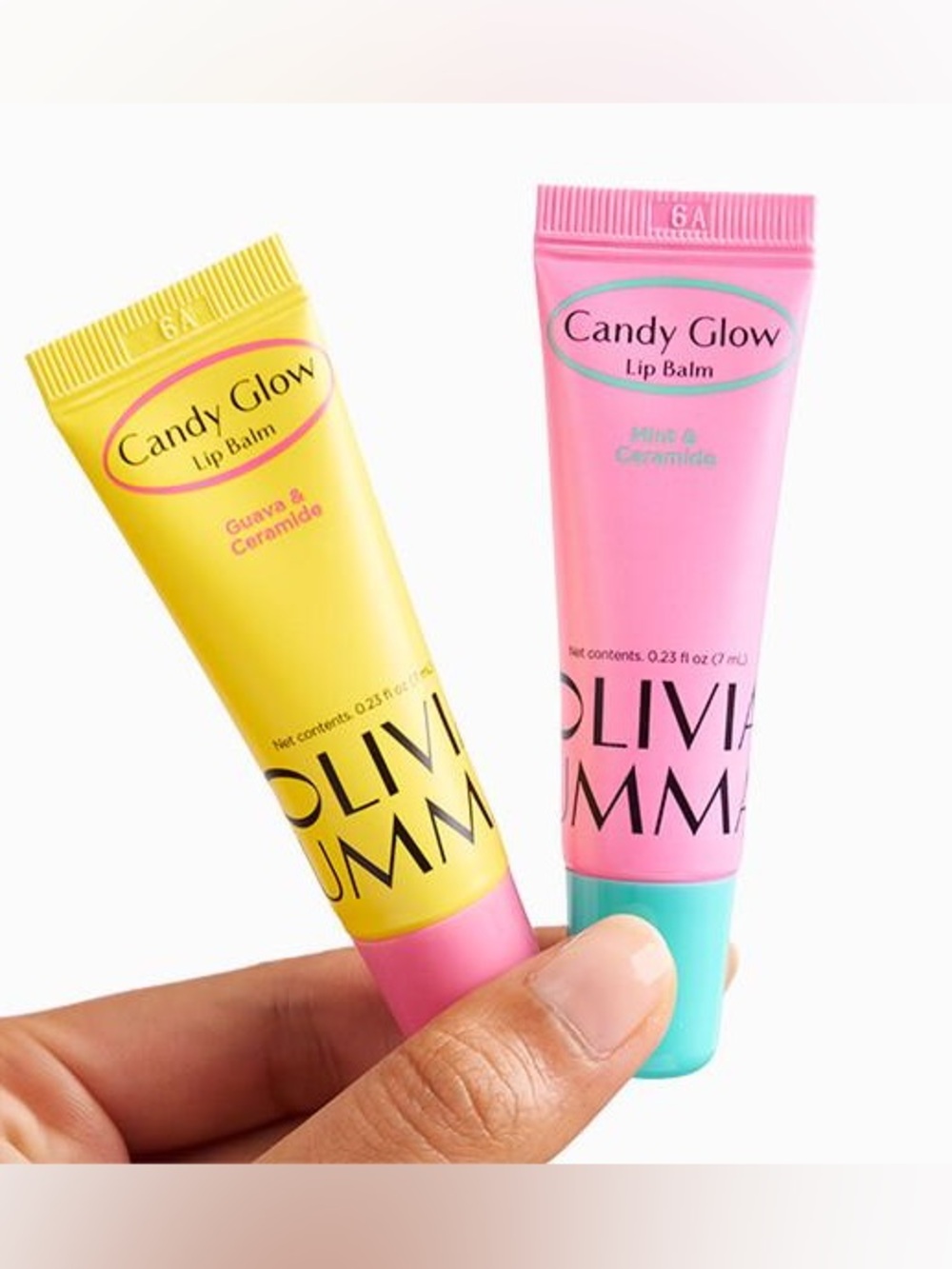 OLIVIAUMMA
Candy Glow Lip Balm Duo in Mint & Guava